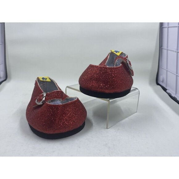 Build A Bear Workshop Ruby Slippers Shoes Red Glitter BABW Accessories - Picture 1 of 6